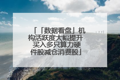 「数据看盘」机构活跃度大幅提升 买入多只算力硬件股减仓消费股
