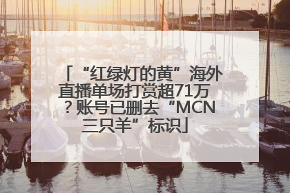 “红绿灯的黄”海外直播单场打赏超71万？账号已删去“MCN三只羊”标识