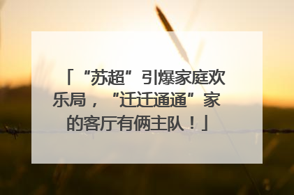 “苏超”引爆家庭欢乐局，“迁迁通通”家的客厅有俩主队！