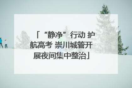 “静净”行动 护航高考 崇川城管开展夜间集中整治