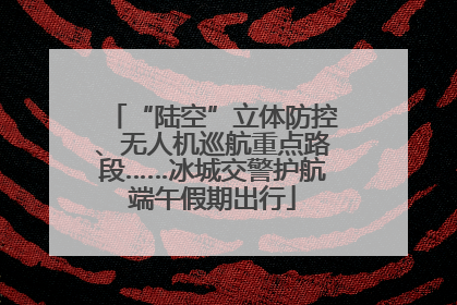“陆空”立体防控、无人机巡航重点路段……冰城交警护航端午假期出行