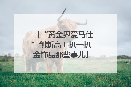 “黄金界爱马仕”创新高！扒一扒金饰品那些事儿