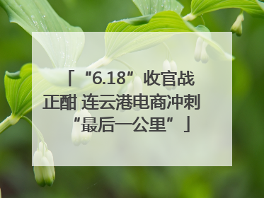“6.18”收官战正酣 连云港电商冲刺“最后一公里”