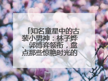 知名童星中的古装小男神：林子烨、郭博弈领衔，盘点那些惊艳时光的古装小演员