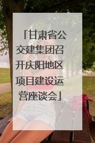 甘肃省公交建集团召开庆阳地区项目建设运营座谈会