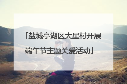 盐城亭湖区大星村开展端午节主题关爱活动