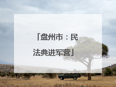 盘州市：民法典进军营
