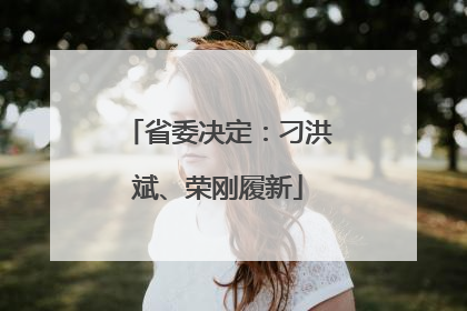 省委决定：刁洪斌、荣刚履新