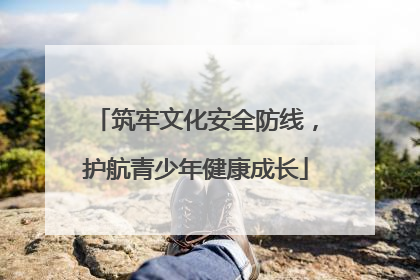 筑牢文化安全防线，护航青少年健康成长