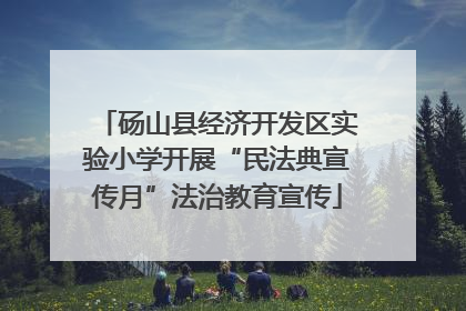 砀山县经济开发区实验小学开展“民法典宣传月”法治教育宣传