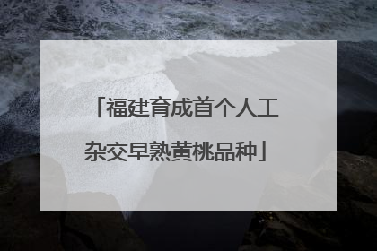 福建育成首个人工杂交早熟黄桃品种
