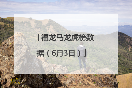 福龙马龙虎榜数据（6月3日）