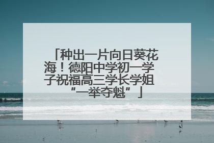 种出一片向日葵花海！德阳中学初一学子祝福高三学长学姐“一举夺魁”