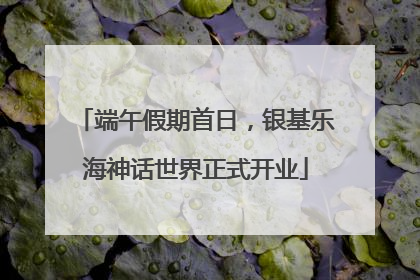 端午假期首日，银基乐海神话世界正式开业