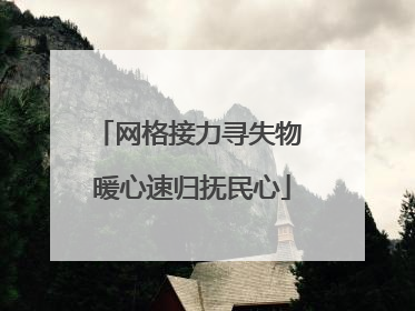 网格接力寻失物 暖心速归抚民心