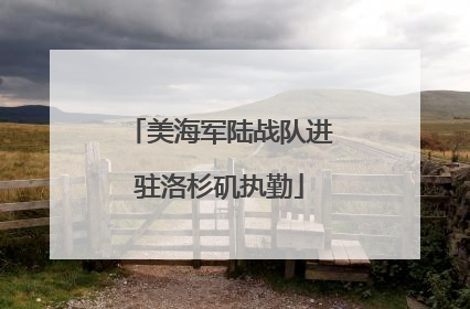 美海军陆战队进驻洛杉矶执勤