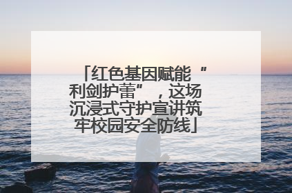 红色基因赋能“利剑护蕾”，这场沉浸式守护宣讲筑牢校园安全防线
