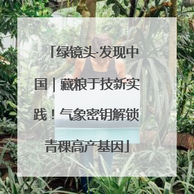 绿镜头·发现中国｜藏粮于技新实践！气象密钥解锁青稞高产基因