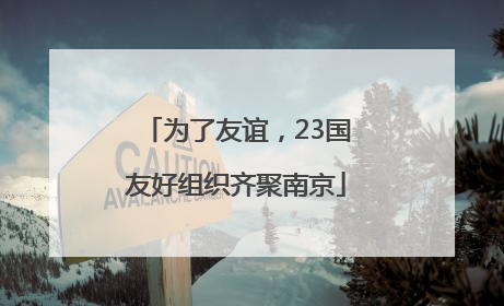 为了友谊，23国友好组织齐聚南京