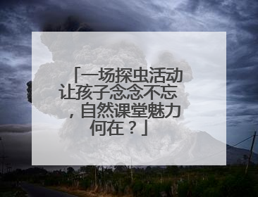 一场探虫活动让孩子念念不忘，自然课堂魅力何在？