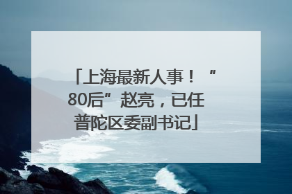 上海最新人事！“80后”赵亮，已任普陀区委副书记