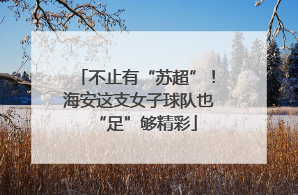 不止有“苏超”！海安这支女子球队也“足”够精彩
