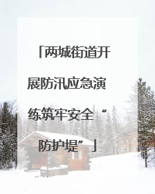 两城街道开展防汛应急演练筑牢安全“防护堤”