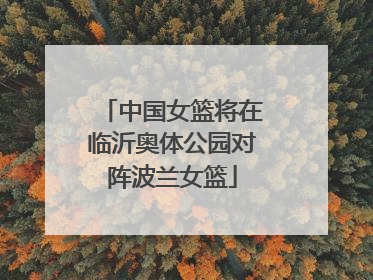 中国女篮将在临沂奥体公园对阵波兰女篮