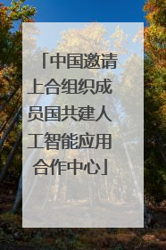 中国邀请上合组织成员国共建人工智能应用合作中心