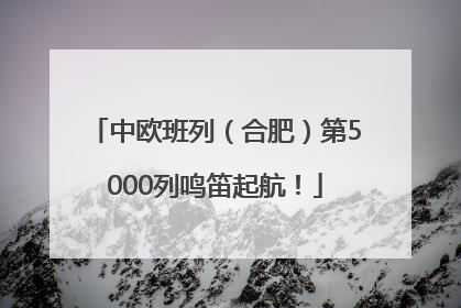 中欧班列（合肥）第5000列鸣笛起航！