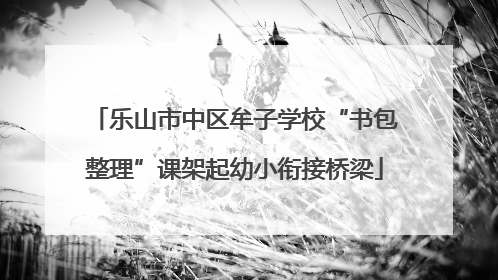 乐山市中区牟子学校“书包整理”课架起幼小衔接桥梁