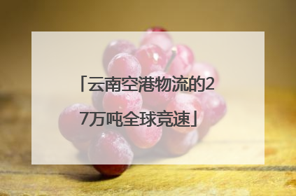 云南空港物流的27万吨全球竞速