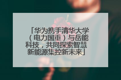 华为携手清华大学（电力国重）与岳能科技，共同探索智慧新能源集控新未来