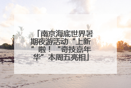 南京海底世界暑期夜游活动“上新”啦！“奇技嘉年华”本周五亮相