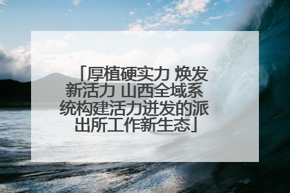 厚植硬实力 焕发新活力 山西全域系统构建活力迸发的派出所工作新生态