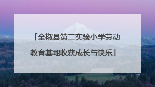 全椒县第二实验小学劳动教育基地收获成长与快乐