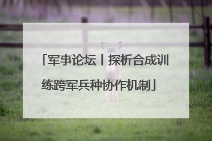军事论坛丨探析合成训练跨军兵种协作机制
