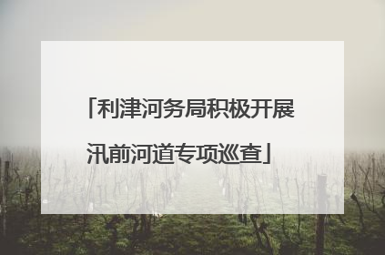 利津河务局积极开展汛前河道专项巡查