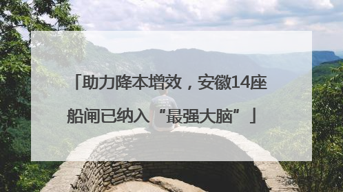 助力降本增效，安徽14座船闸已纳入“最强大脑”