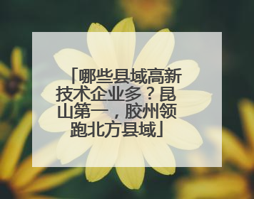 哪些县域高新技术企业多？昆山第一，胶州领跑北方县域