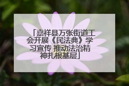 嘉祥县万张街道工会开展《民法典》学习宣传 推动法治精神扎根基层