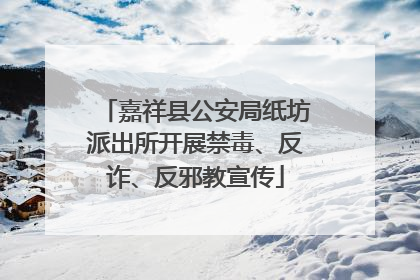 嘉祥县公安局纸坊派出所开展禁毒、反诈、反邪教宣传