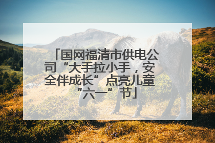 国网福清市供电公司“大手拉小手，安全伴成长”点亮儿童“六一”节