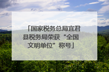 国家税务总局宜君县税务局荣获“全国文明单位”称号