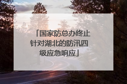 国家防总办终止针对湖北的防汛四级应急响应
