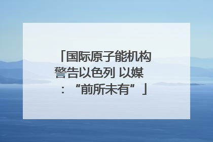 国际原子能机构警告以色列 以媒：“前所未有”