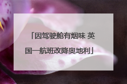 因驾驶舱有烟味 英国一航班改降奥地利