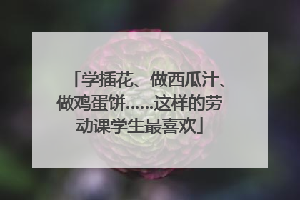 学插花、做西瓜汁、做鸡蛋饼……这样的劳动课学生最喜欢