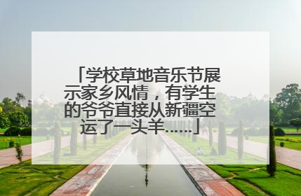 学校草地音乐节展示家乡风情，有学生的爷爷直接从新疆空运了一头羊……