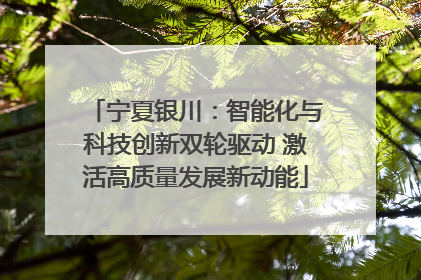 宁夏银川：智能化与科技创新双轮驱动 激活高质量发展新动能